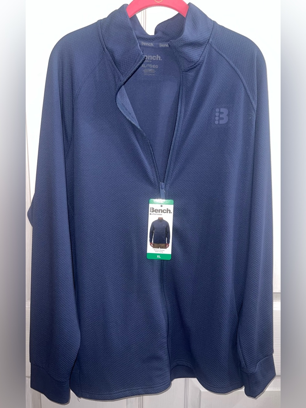 Bench Light Blue Logo Thermal Crewneck